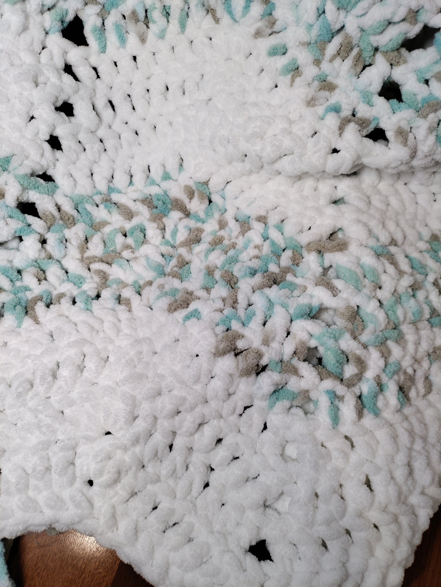 Chenille Chevron Baby Blanket