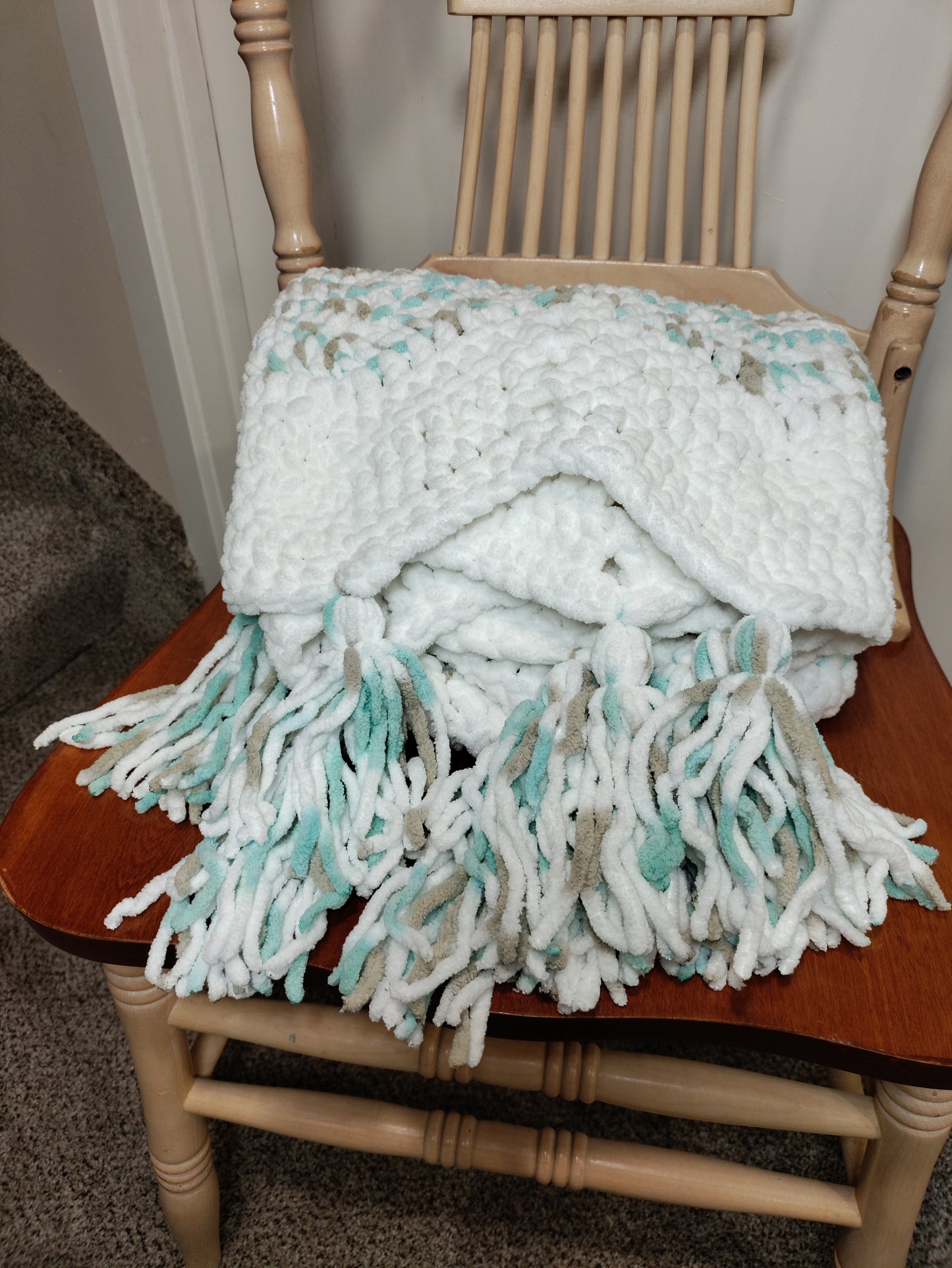 Chenille Chevron Baby Blanket