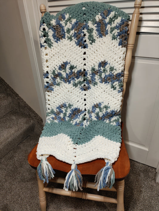 Chenille Chevron Baby Blanket