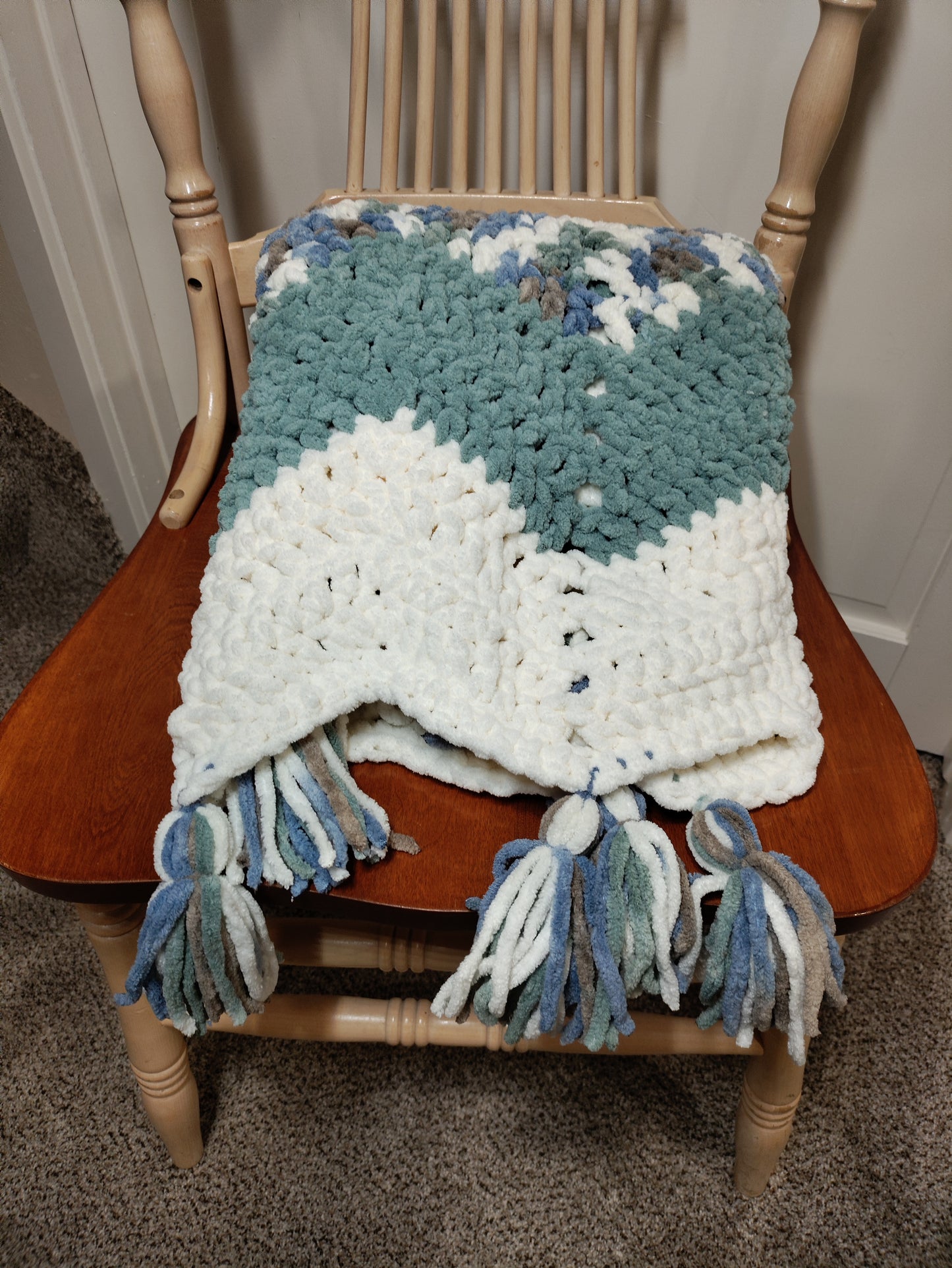 Chenille Chevron Baby Blanket
