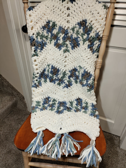 Chenille Chevron Baby Blanket