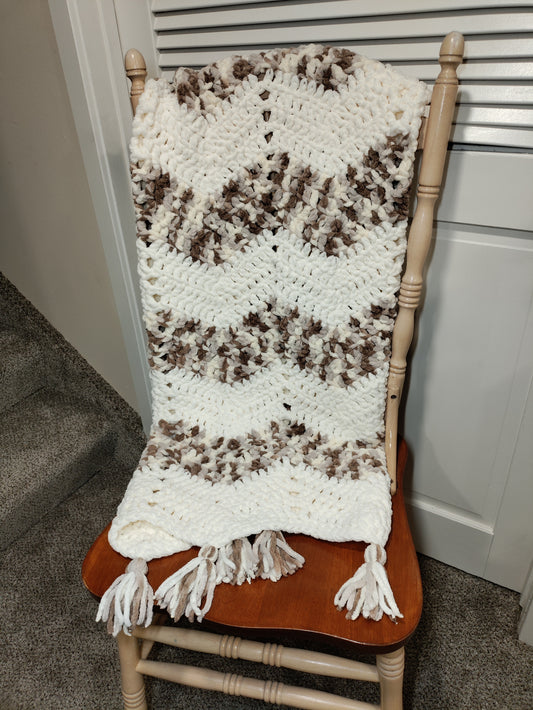 Chenille Chevron Baby Blanket