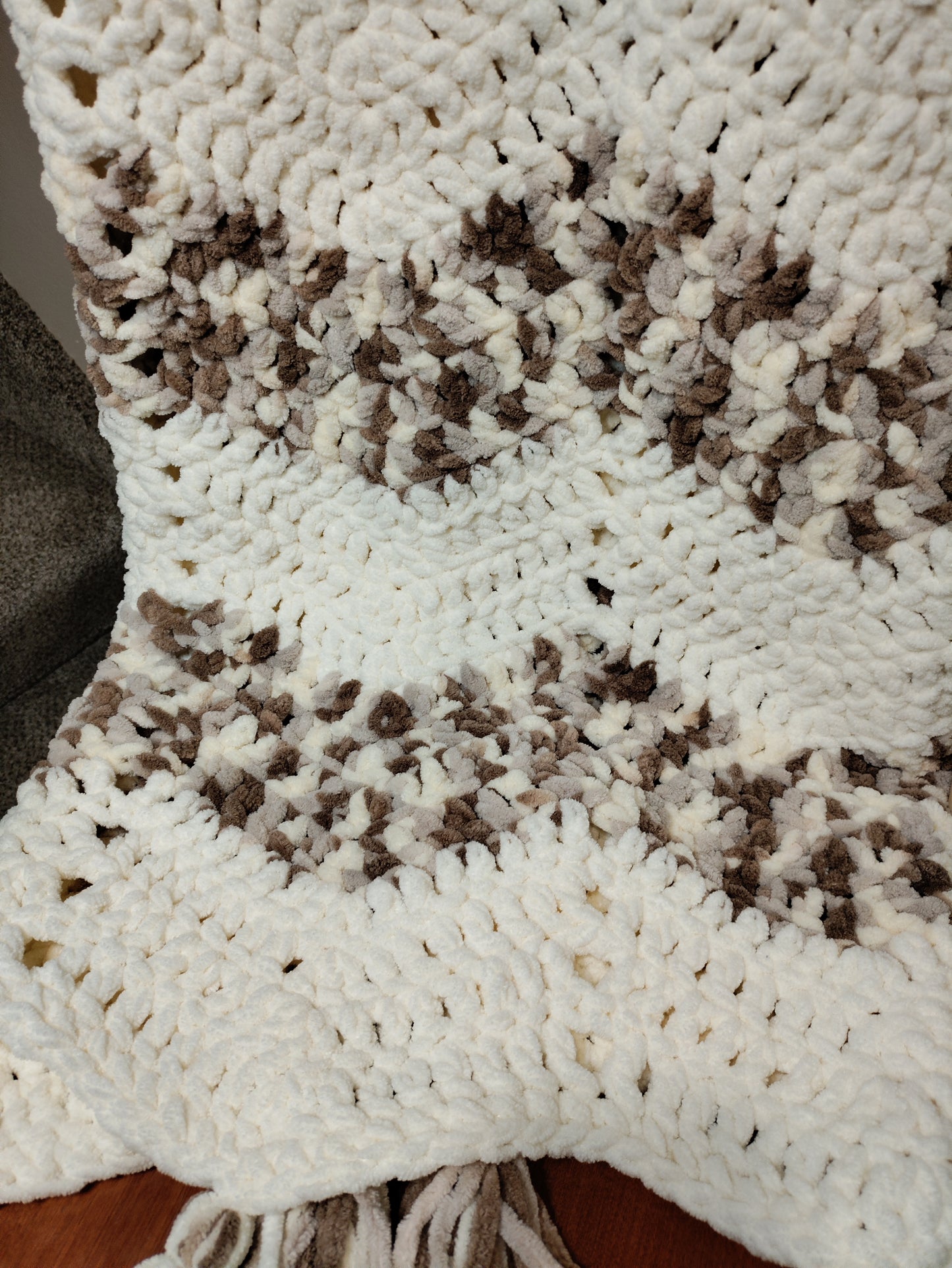 Chenille Chevron Baby Blanket