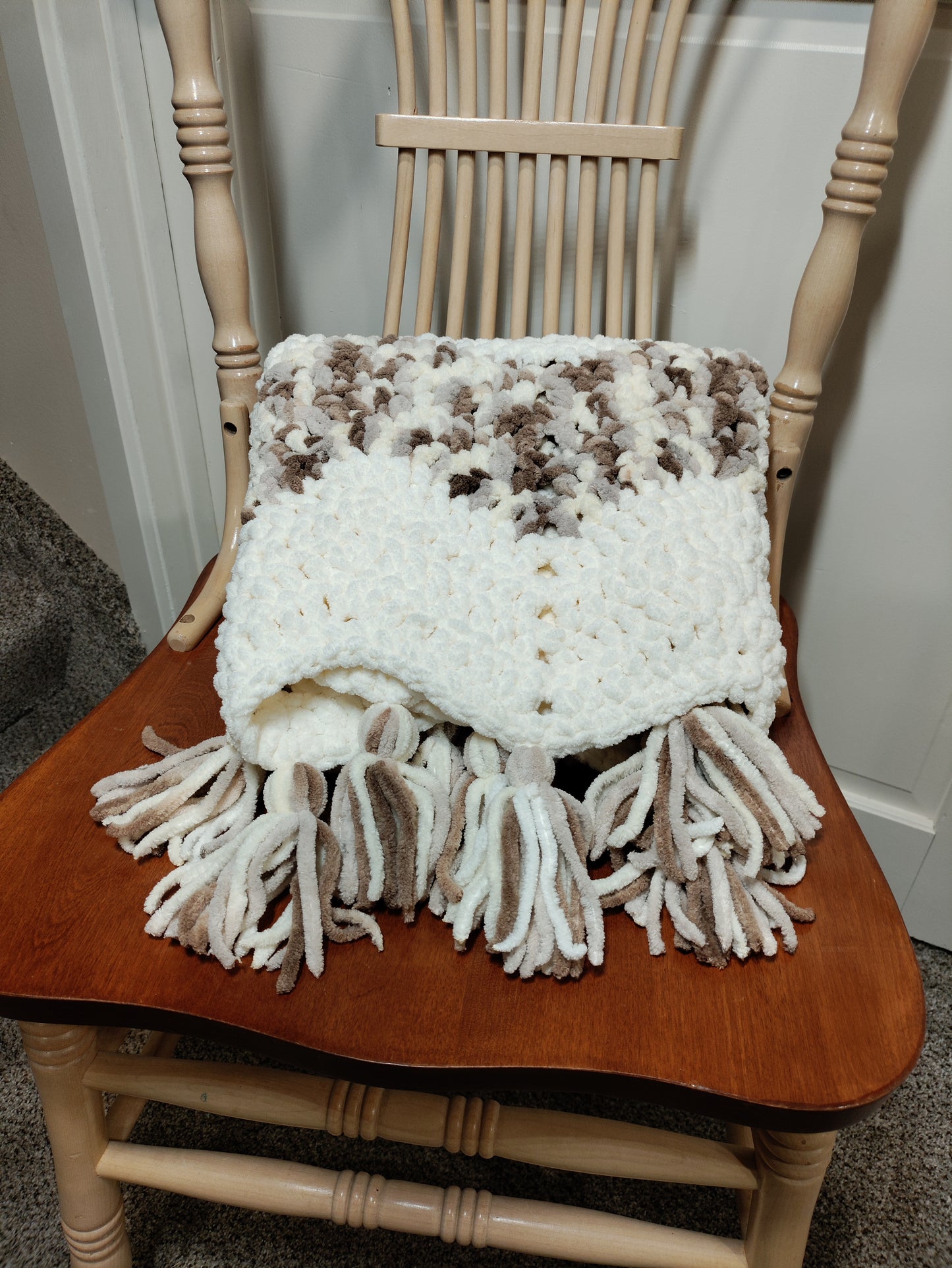 Chenille Chevron Baby Blanket