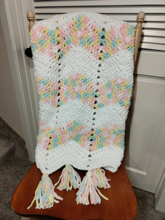 Chenille Chevron Baby Blanket