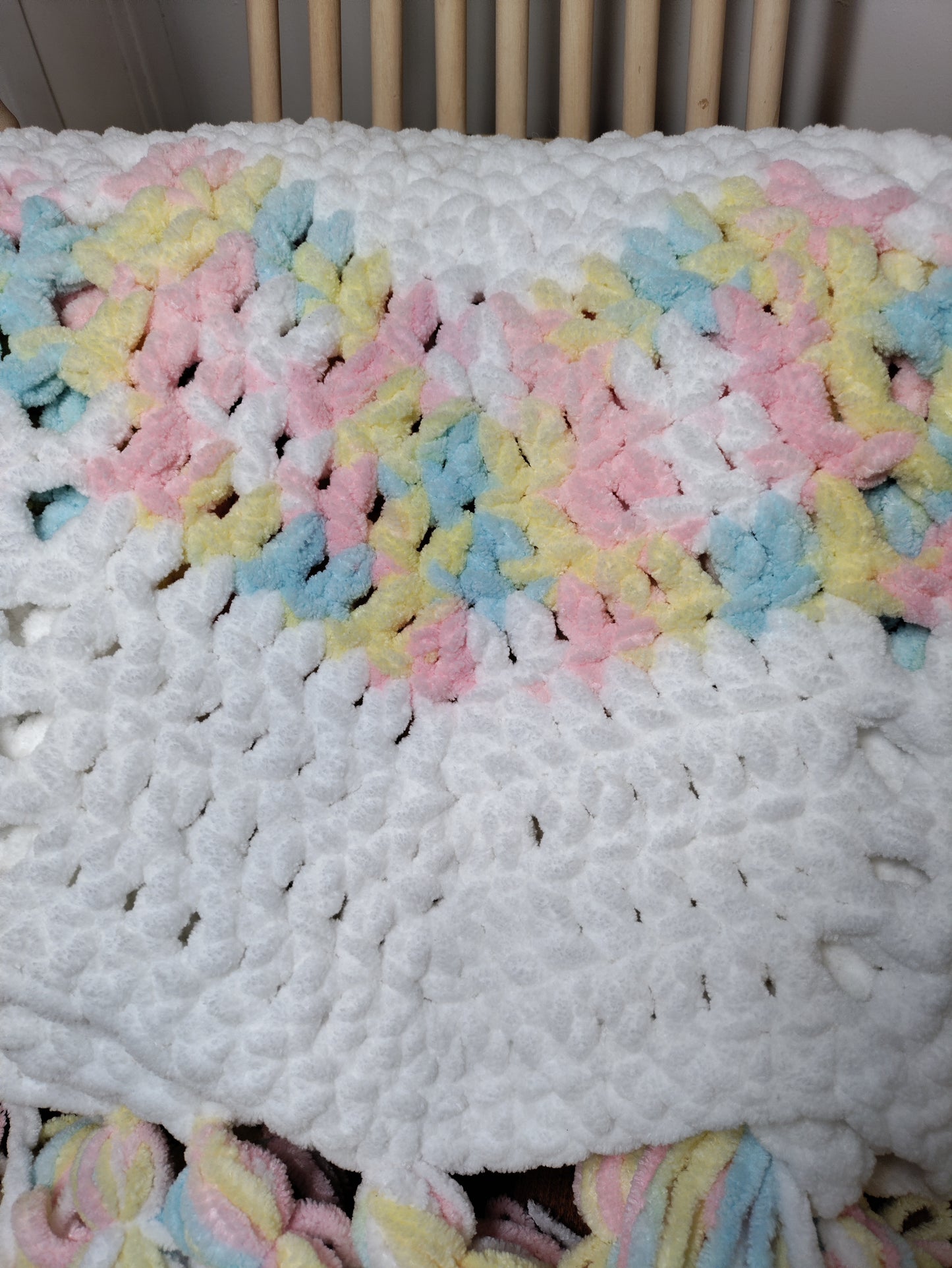 Chenille Chevron Baby Blanket