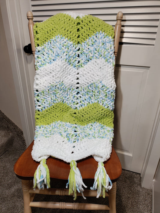 Chenille Chevron Baby Blanket